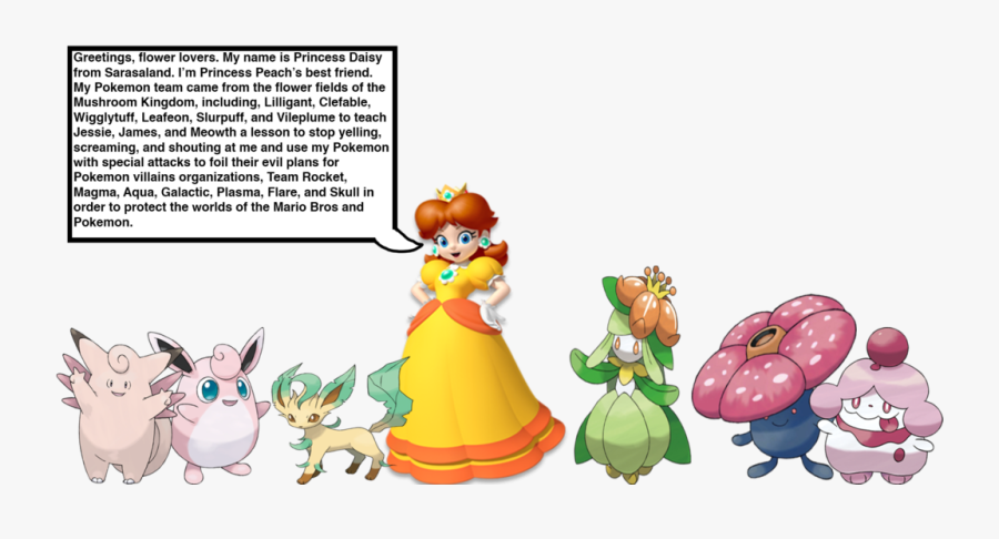 Daisy Clipart Field Daisy - Princess Daisy As A Pokemon, Transparent Clipart
