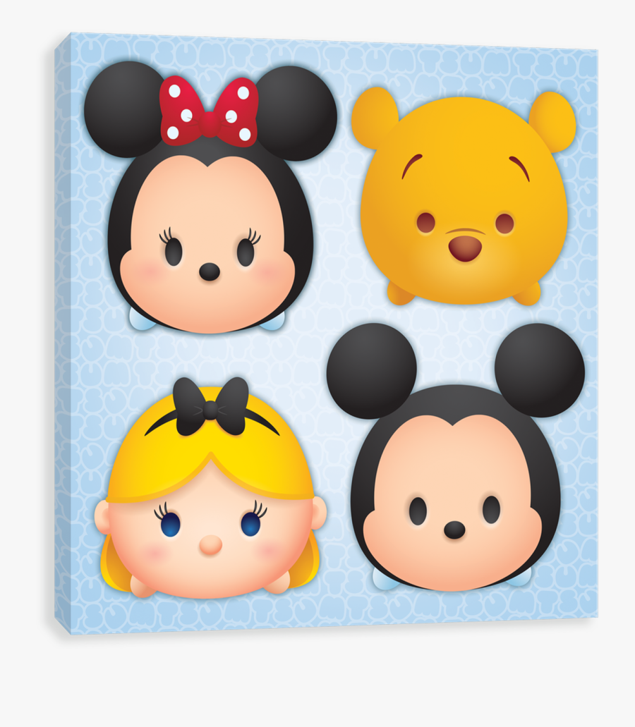 Tsum Tsum Four Friends Blue, Transparent Clipart