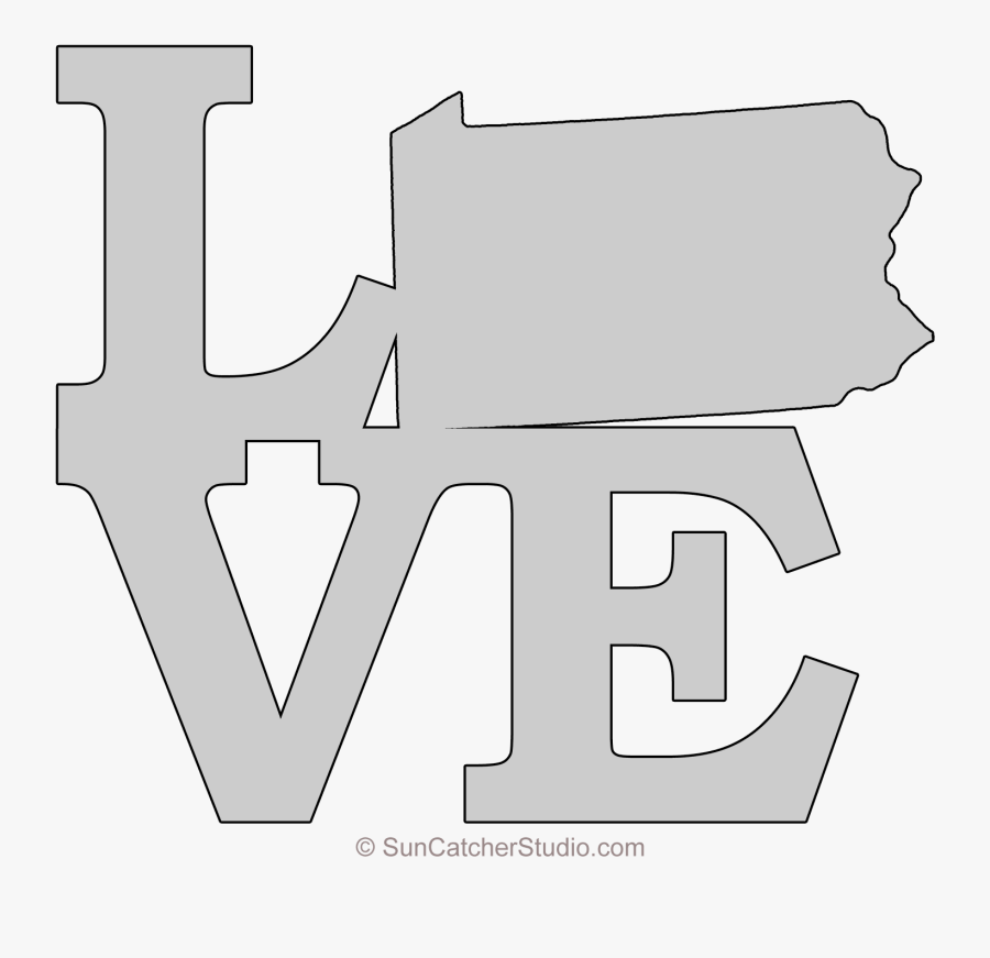 Love Pennsylvania Clip Art, Transparent Clipart
