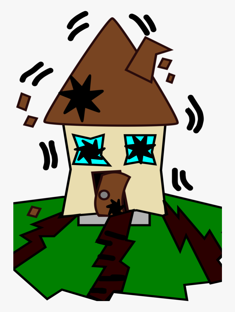 Earthquake With House - Earthquake Clipart, Transparent Clipart