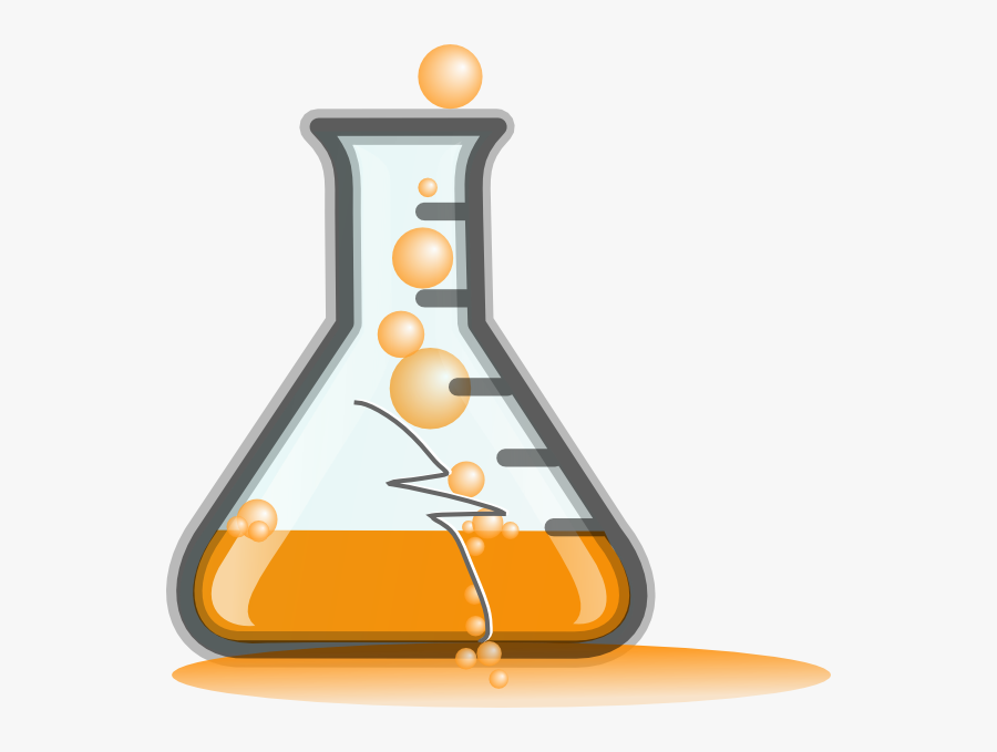 Orangeflask/cracked Svg Clip Arts - Cracked Beaker Clipart, Transparent Clipart