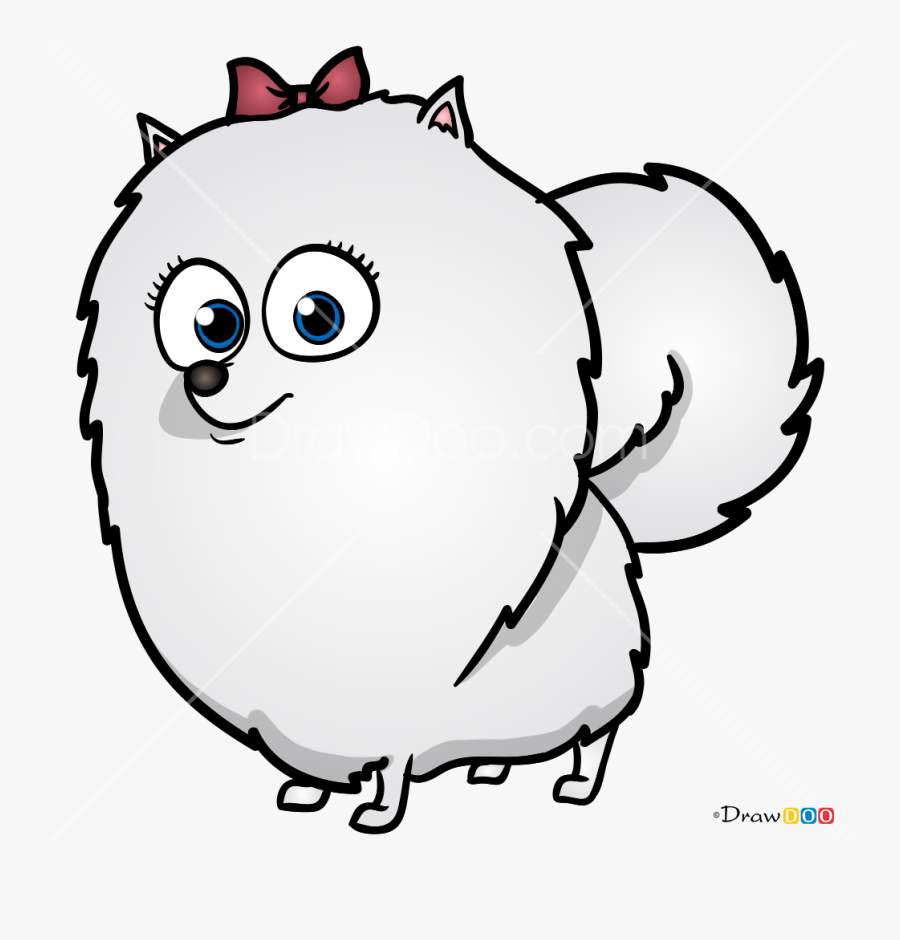 How To Draw Gidget, Secret Life Of Pets - Cartoon, Transparent Clipart