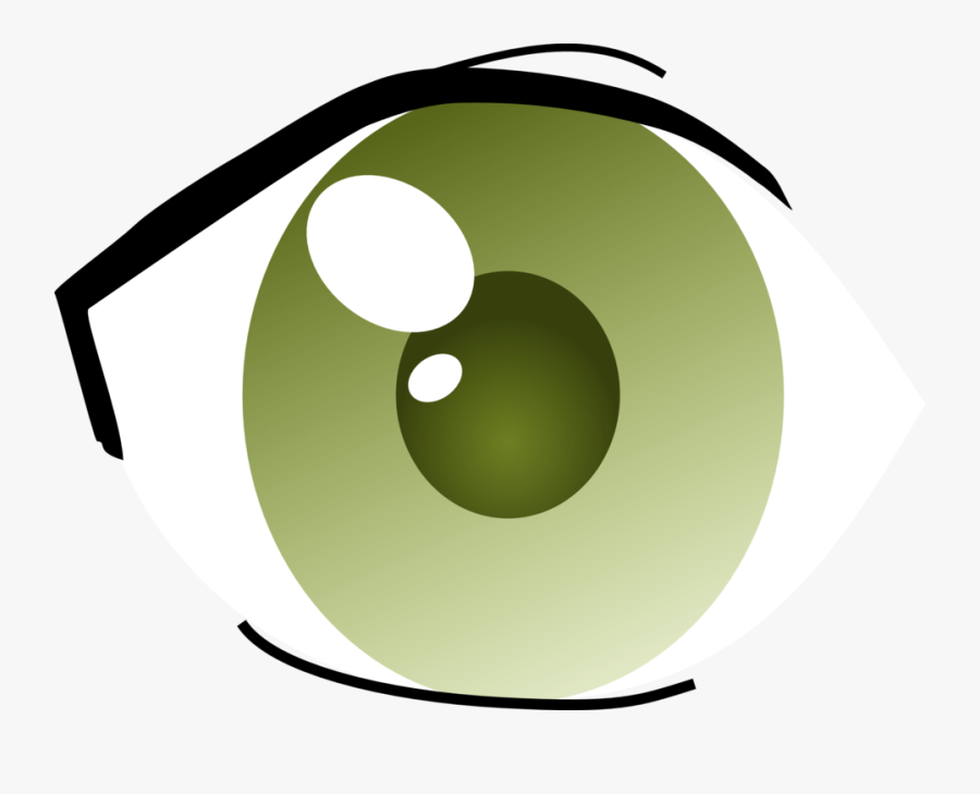 Manga Clip Art - Anime Eyes No Background Green, Transparent Clipart