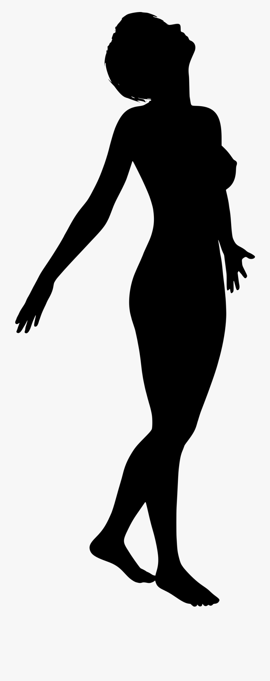 "the Nude - Silhouette Of A Woman Standing, Transparent Clipart