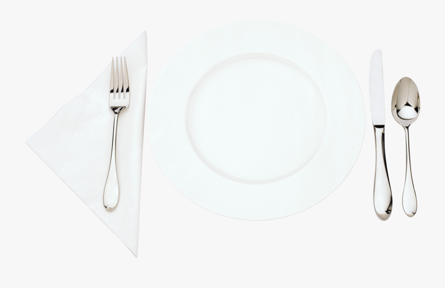 Plates With Forks And - Plate And Cutlery Transparent, Transparent Clipart