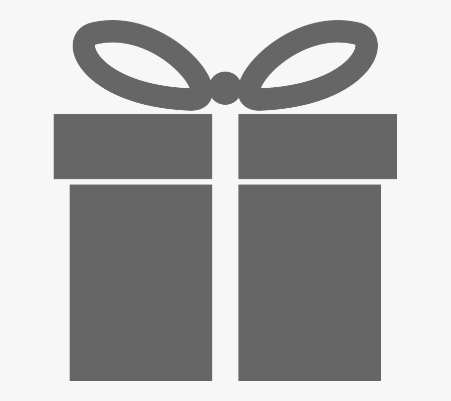 Gift Icon Png Gray, Transparent Clipart