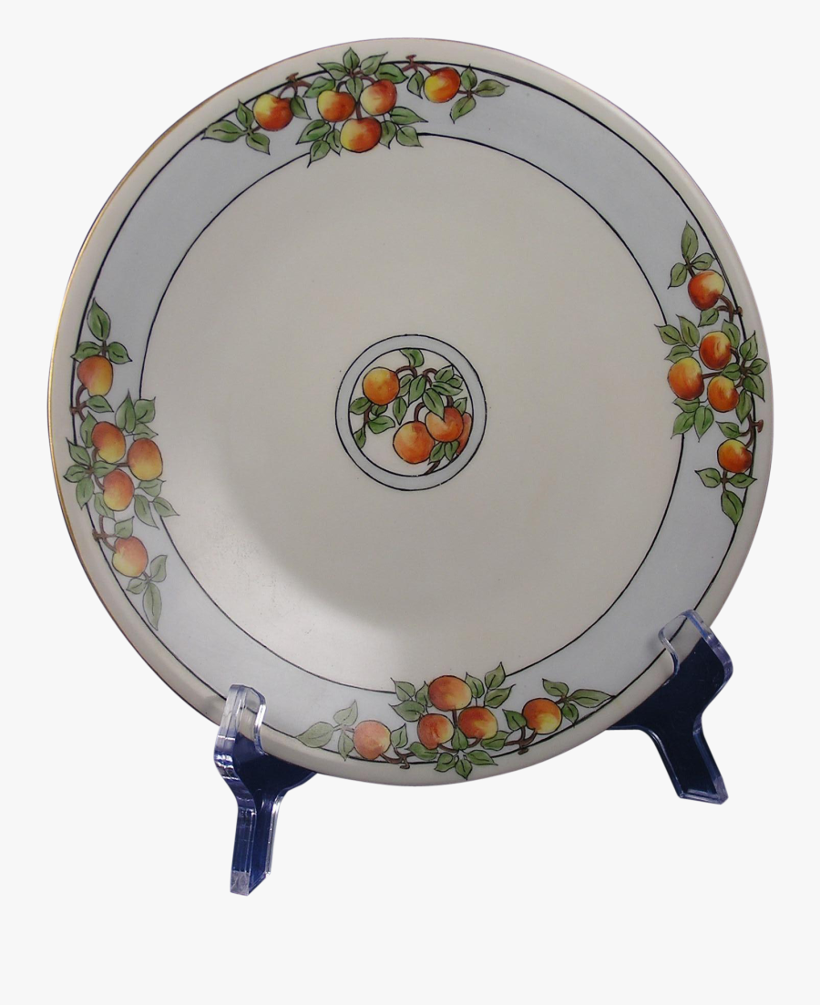 Jean Pouyat Jp Limoges Citrus Fruit Design Plate Signed - Ceramic, Transparent Clipart