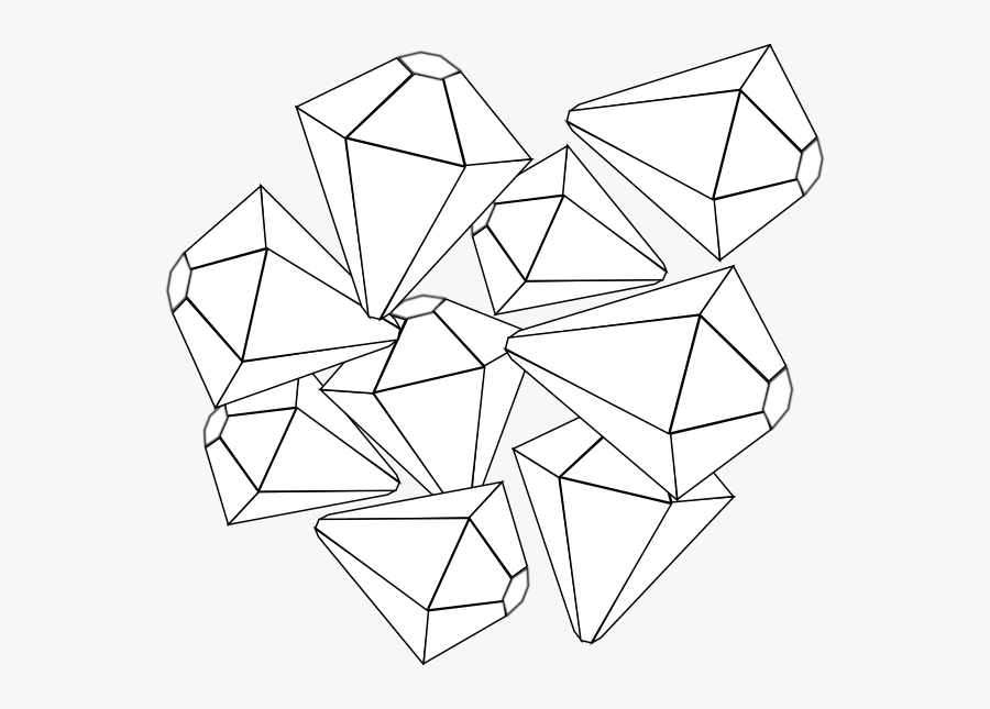 Gems Png Black And White - Triangle, Transparent Clipart
