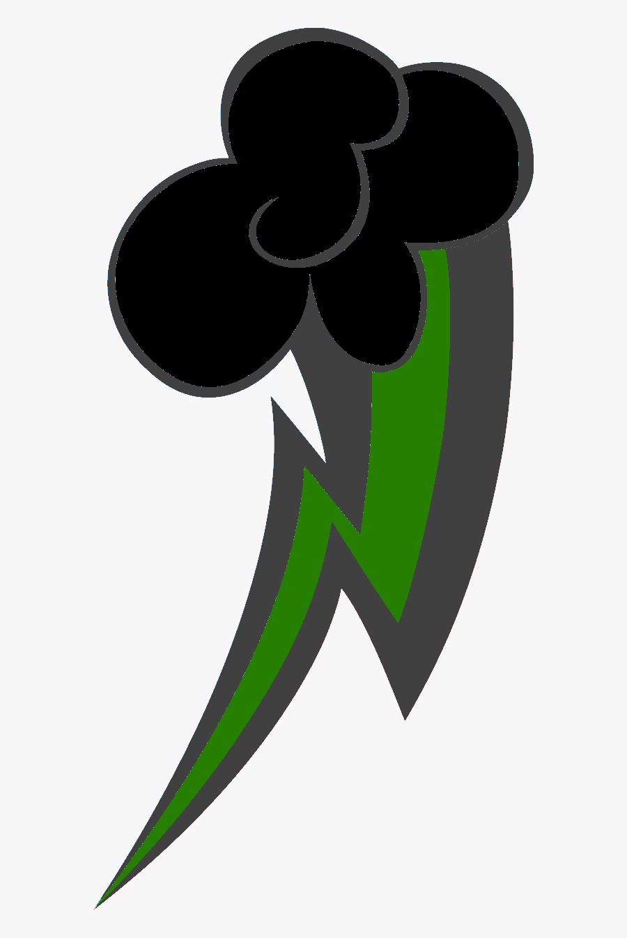 Green Lighting Bolt Hacts - Thunder Bolt Cutie Mark, Transparent Clipart