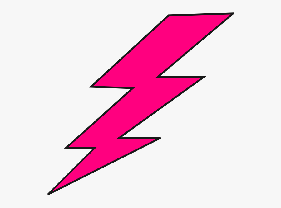 Transparent Lightning Bolt Clipart - Hot Pink Lightning Bolt, Transparent Clipart