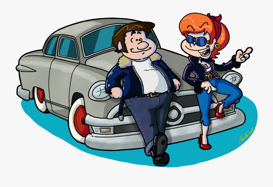 50s Car Clipart - Transparent Rockabilly Png, Transparent Clipart