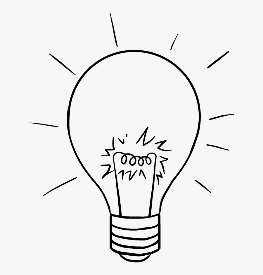 Easy Drawing Of Bulb, Transparent Clipart