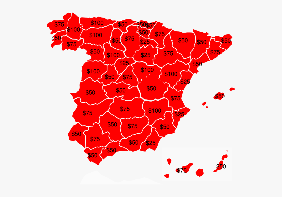 Spain Map Vector Free Download, Transparent Clipart