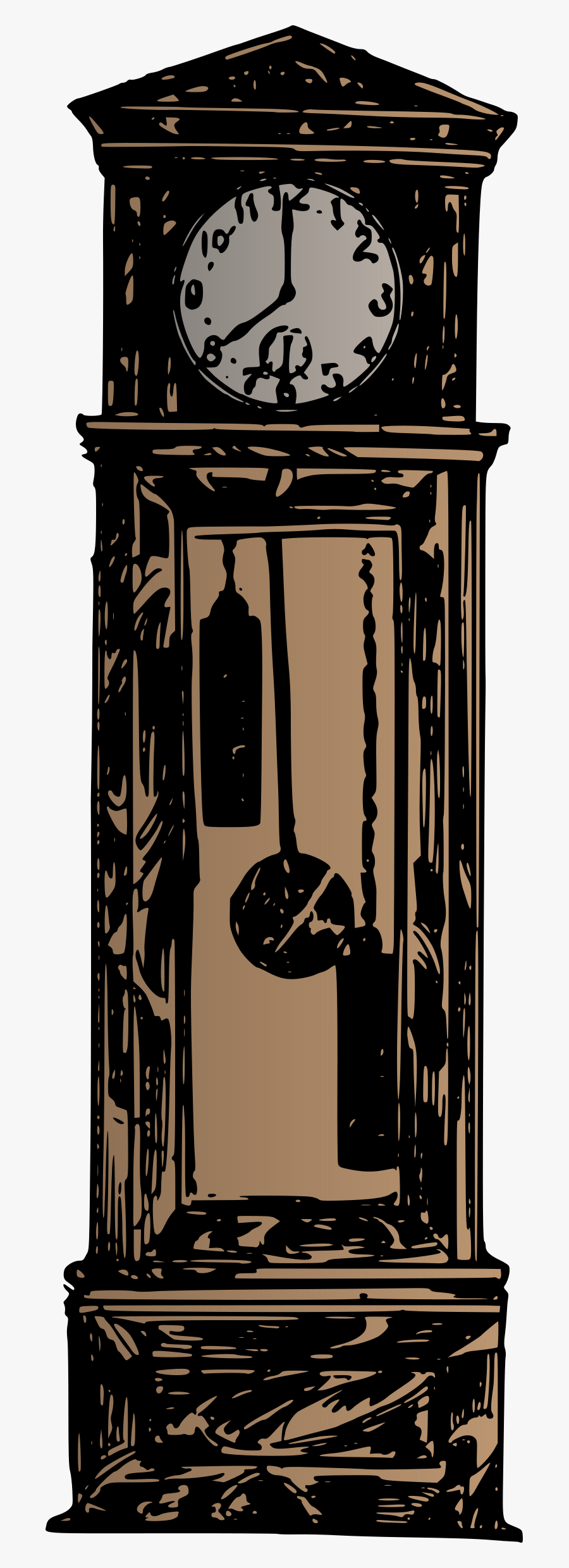 Grandfather Colour Big Image - Reloj De Pendulo Grande, Transparent Clipart