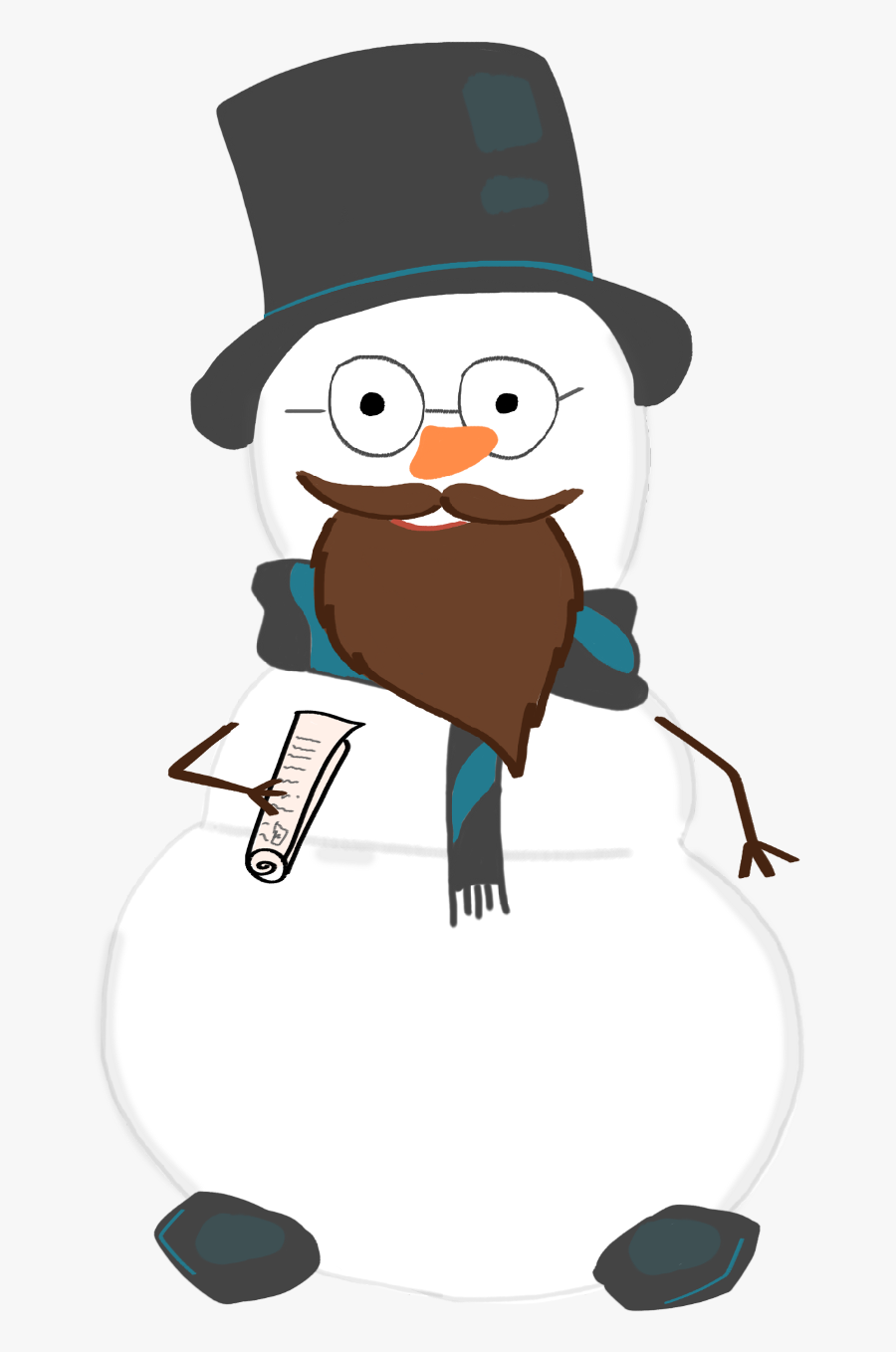 #snowman #snowmen #grandpa #grandfather #christmas - Cartoon, Transparent Clipart