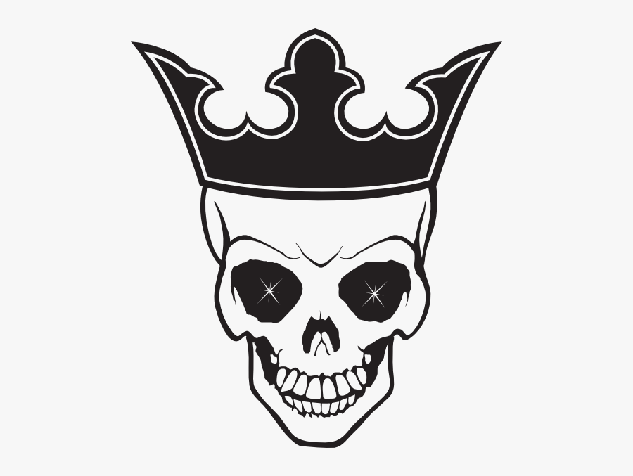 Skull With Crown Png, Transparent Clipart