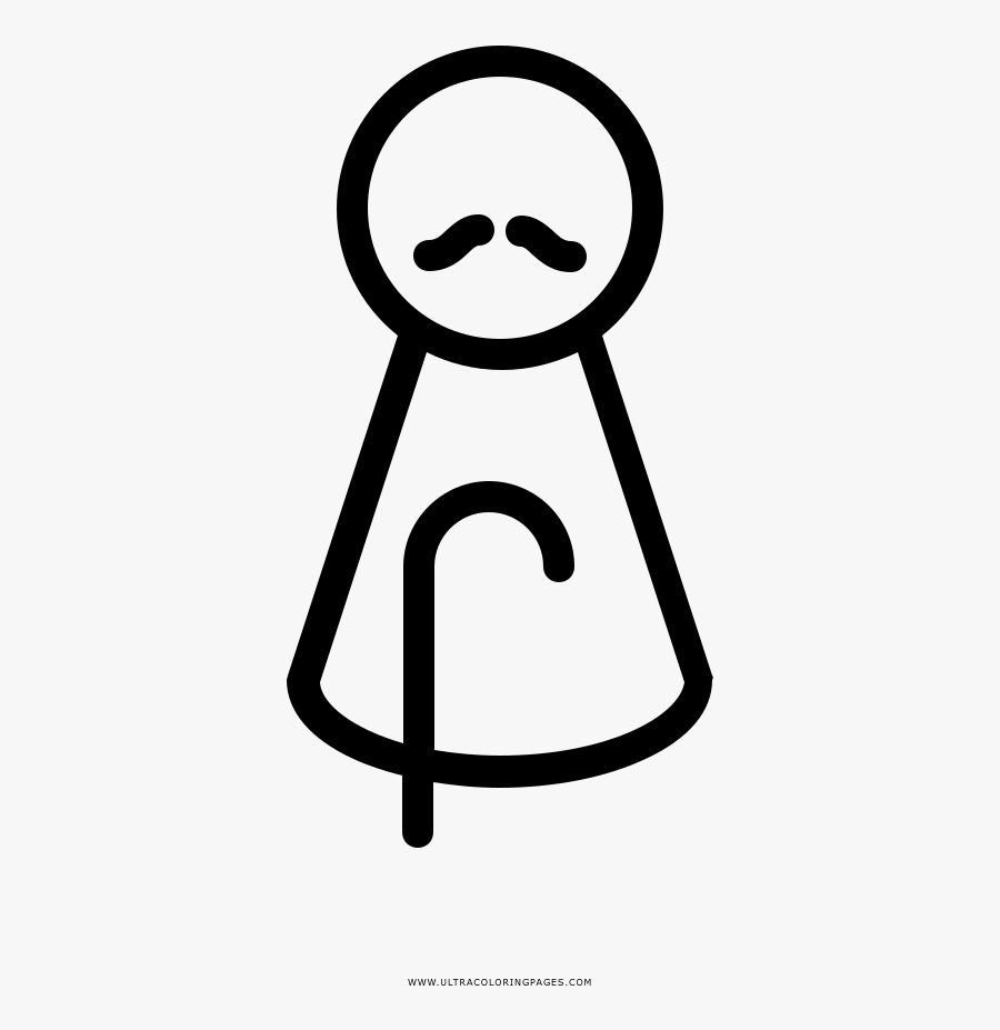 Pawn Grandpa Coloring Page, Transparent Clipart