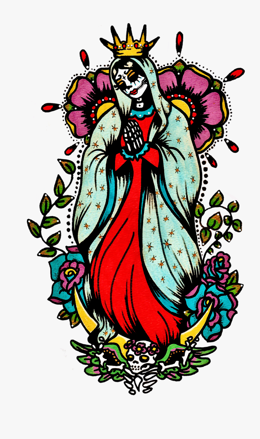 Day Of The Dead Guadalupe, Transparent Clipart
