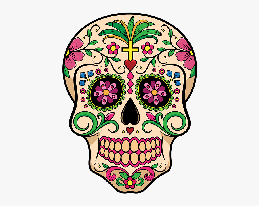 Sugar Skull Vector Png, Transparent Clipart