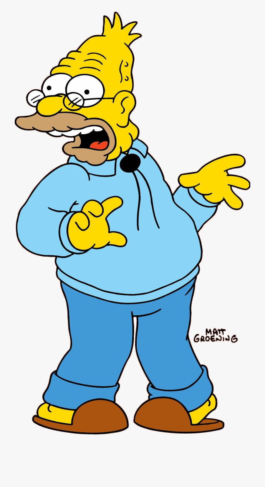 Transparent Abraham Clipart - Simpsons Grandpa, Transparent Clipart