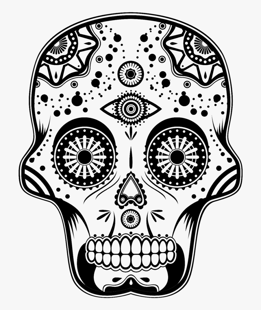 Dia De Los Muertos Skull Png, Transparent Clipart