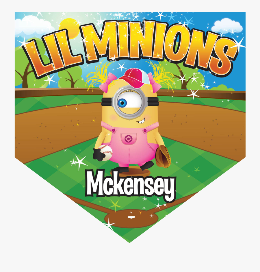 Lil Minions Home Plate Individual Team Pennant - Poster, Transparent Clipart