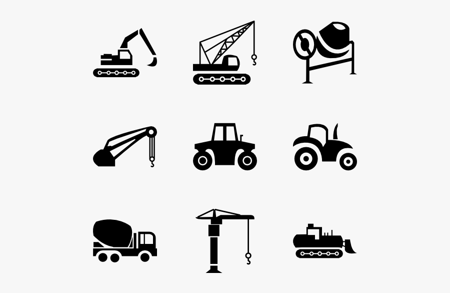 Clip Art Crane Icons - Construction Icons Png, Transparent Clipart