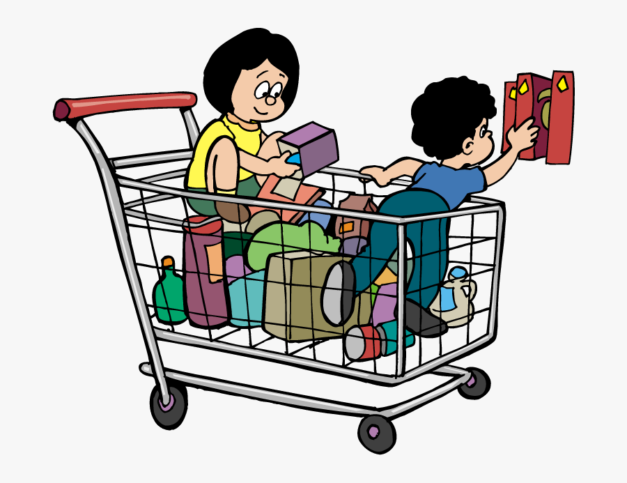 Grocery Clipart Go To Store - Shopping Kids Png, Transparent Clipart