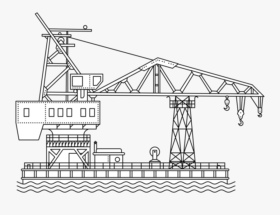 Crane Vessel Clip Arts - Crane Colouring Pages, Transparent Clipart