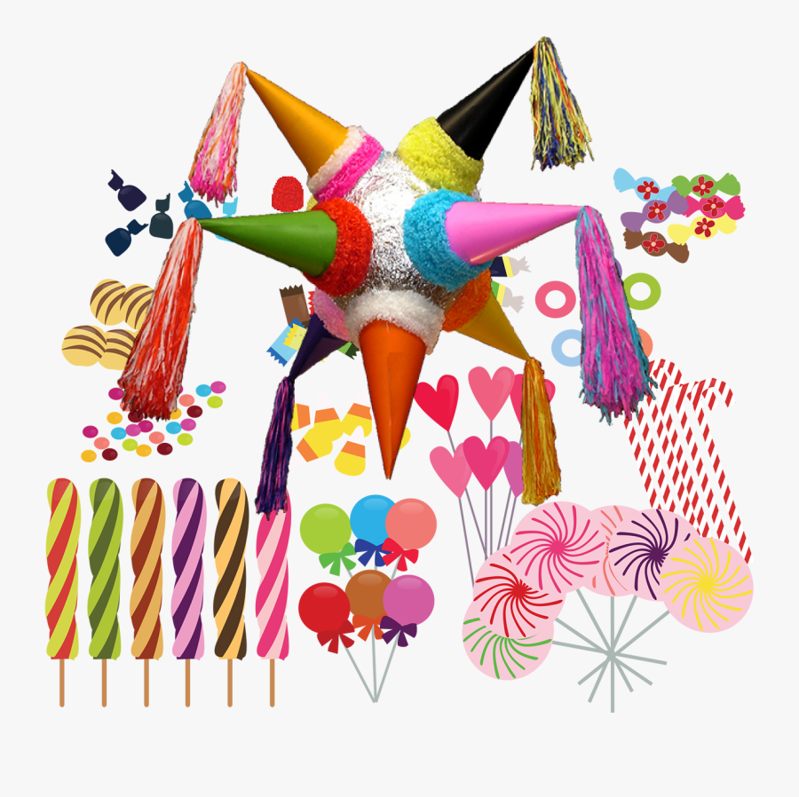 Clip Art Free Party Hat Pi Ata Birthday Parte Transparente - Imagenes De Piñatas Png, Transparent Clipart