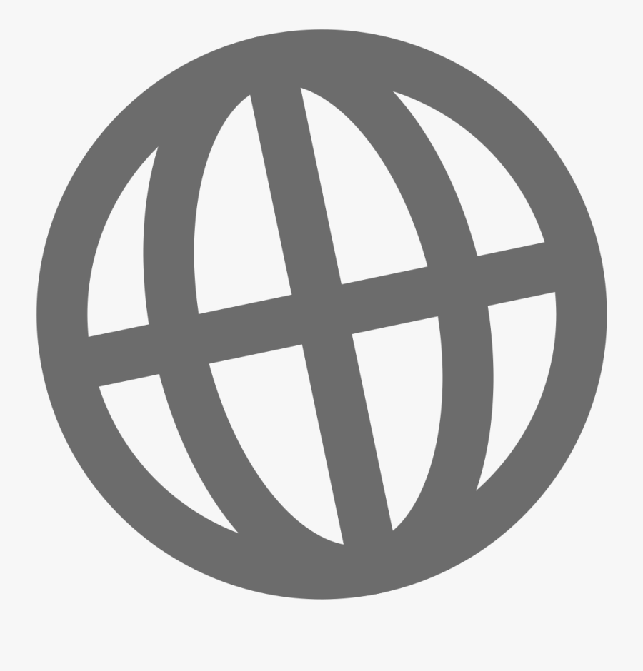 Internet / Globe - Website Icon Png Grey, Transparent Clipart