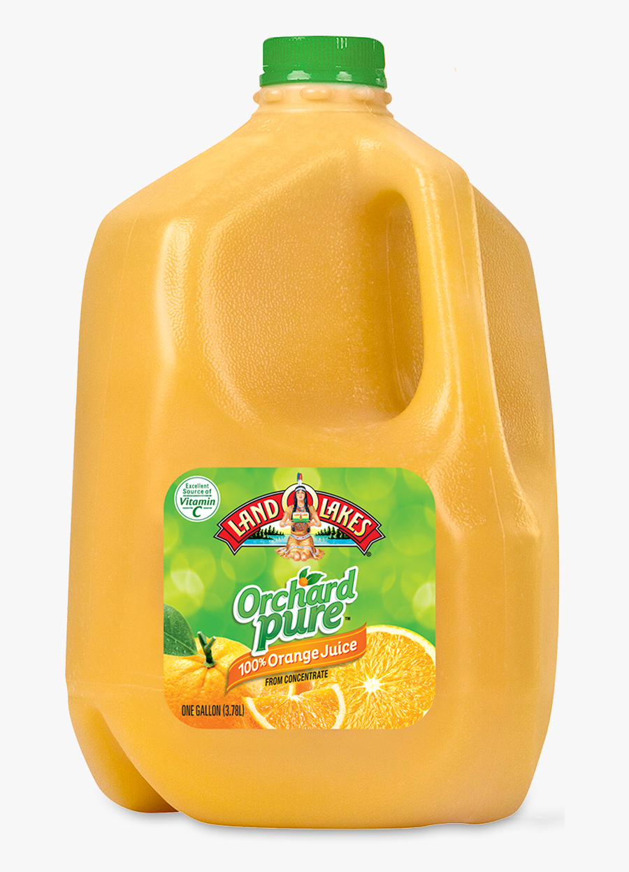 Clip Art Orange Juice And Milk - Orchard Pure Orange Juice Gallon, Transparent Clipart