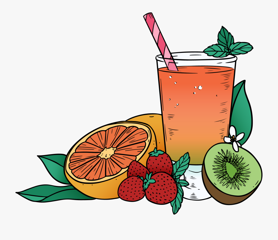Transparent Fruit Juice Clipart - Juice, Transparent Clipart