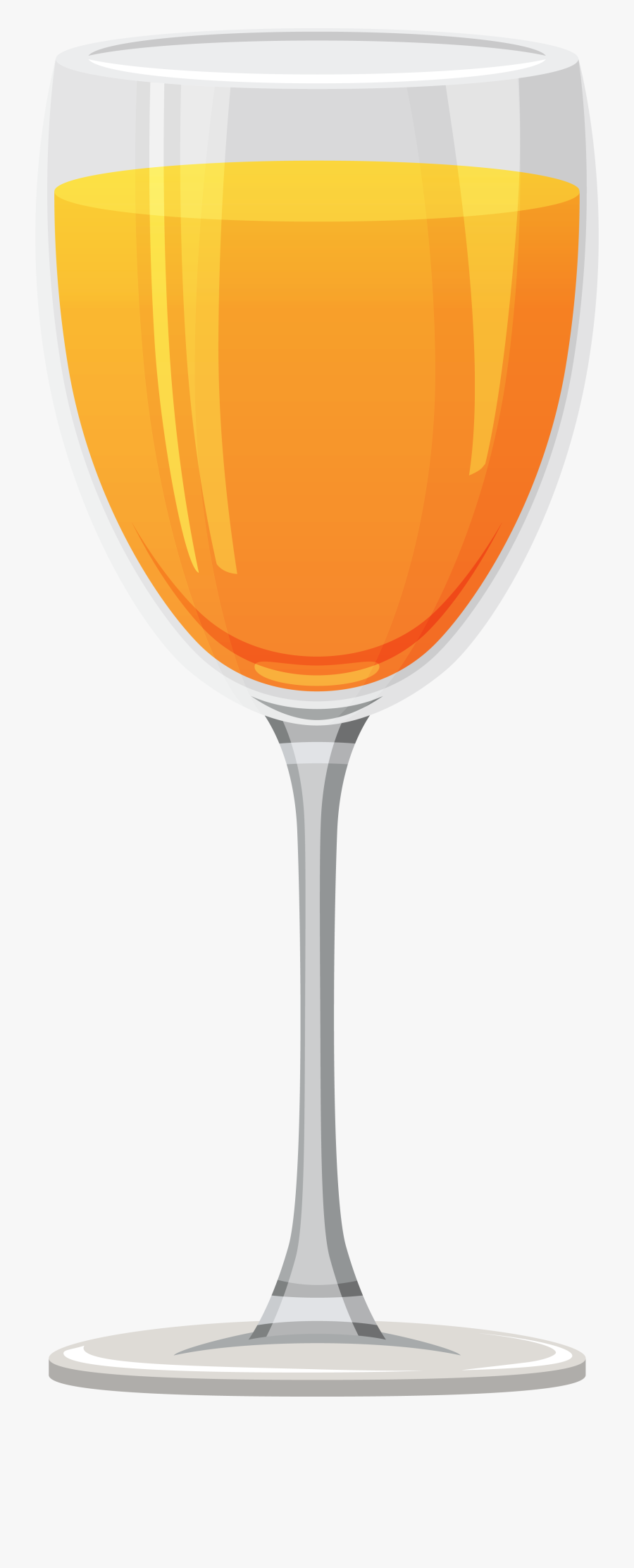 Wine Glass - Orange Juice In Wine Glass, Transparent Clipart