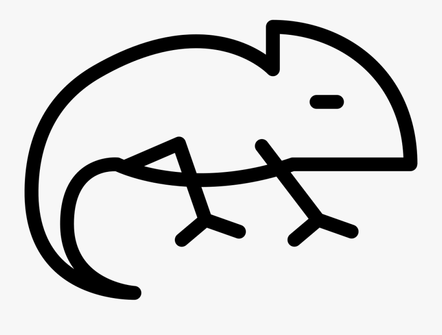 Chameleon - Transparent Chameleon Outline, Transparent Clipart