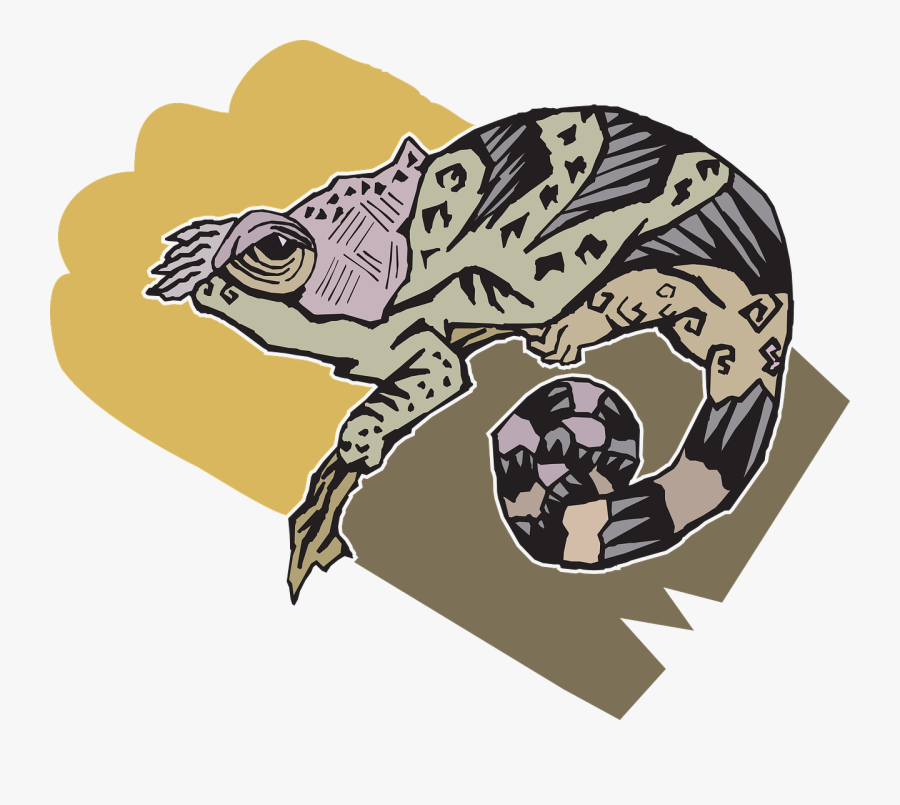 Stylized Style Chameleon Free Picture, Transparent Clipart