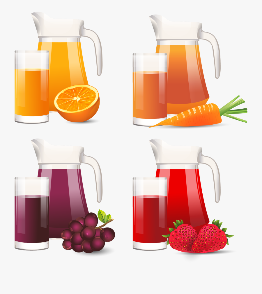 Juice Clipart Jug - Orange Juice Grape Juice, Transparent Clipart