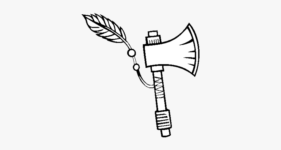 Drawn Axe Colouring Page - Hacha India A Color, Transparent Clipart
