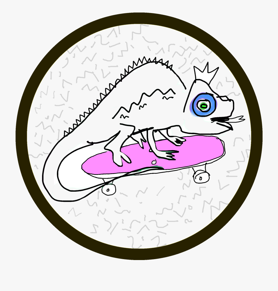 Concrete Chameleon Logo, Transparent Clipart