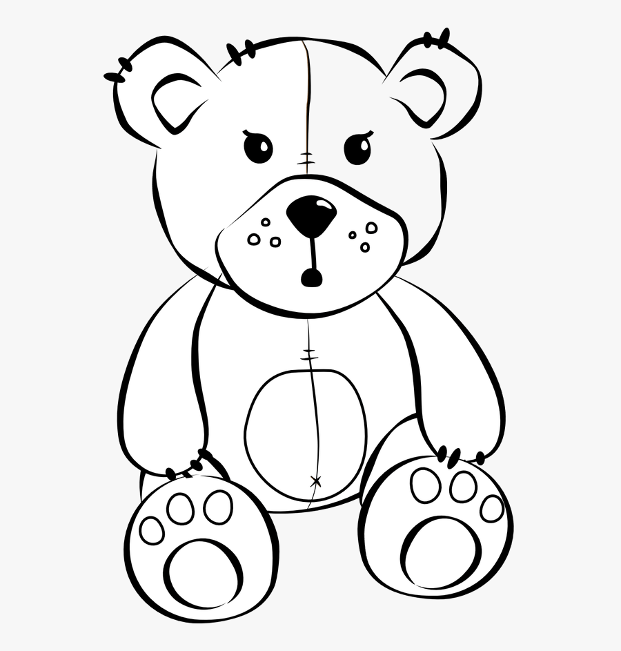 Gummy Bear Clip Art Black And White Graphics Illustrations - Teddy Bear Png Clipart, Transparent Clipart