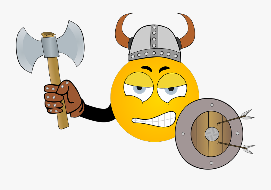 Axe, Battle Axe, Weapon, Helm, War Helmet - Battle Cartoon Helmets, Transparent Clipart