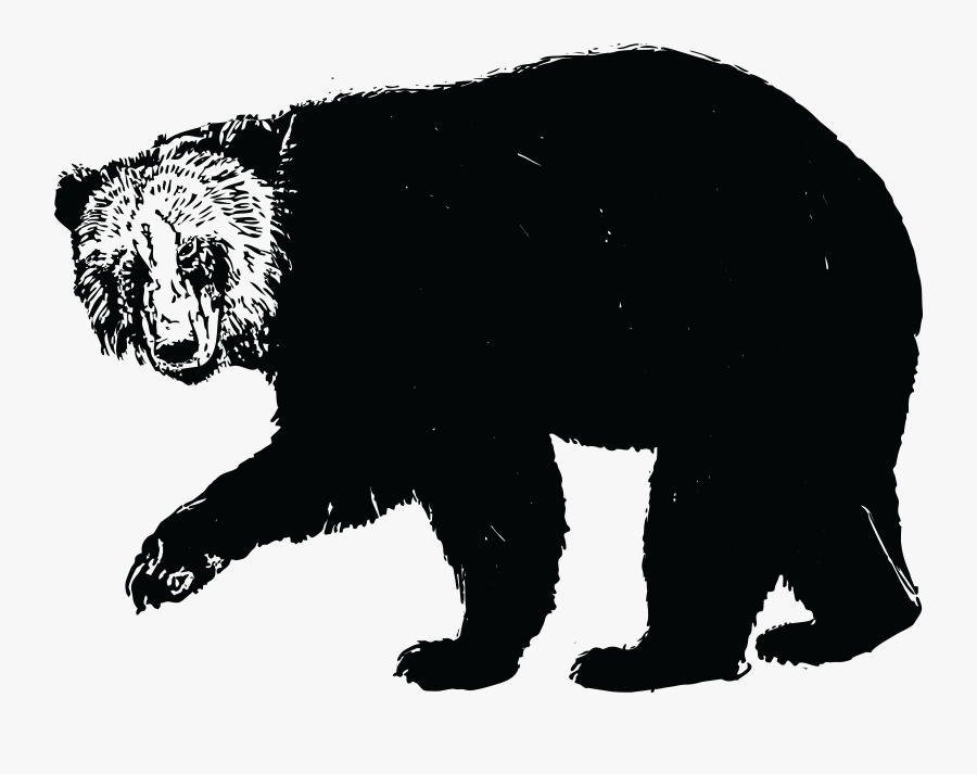 Free Clipart Of A Waking Bear - Grizzly Bear Clip Art, Transparent Clipart
