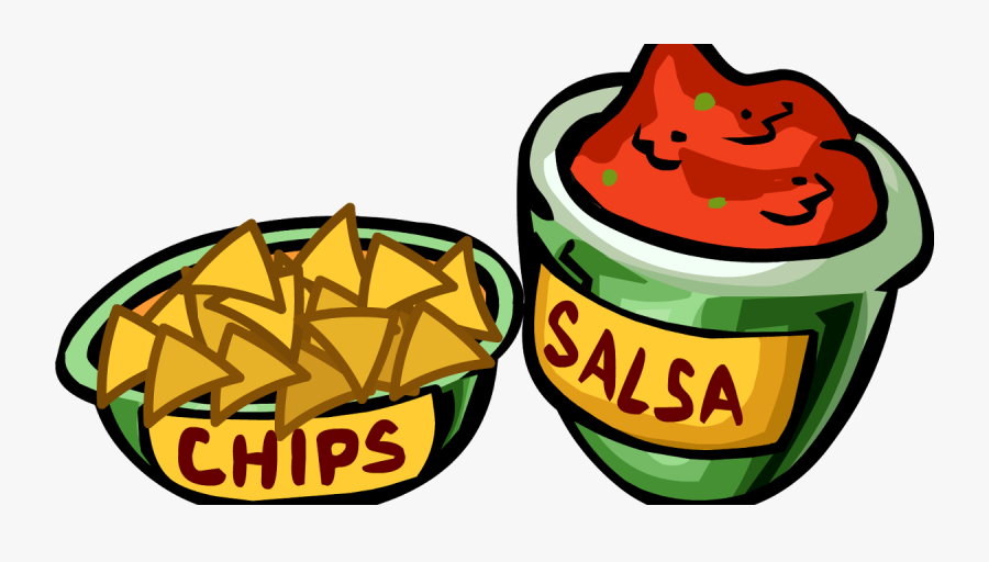Nachos Drawing Chips And Dip Transparent Png Clipart - Chips And Dip Cartoon, Transparent Clipart