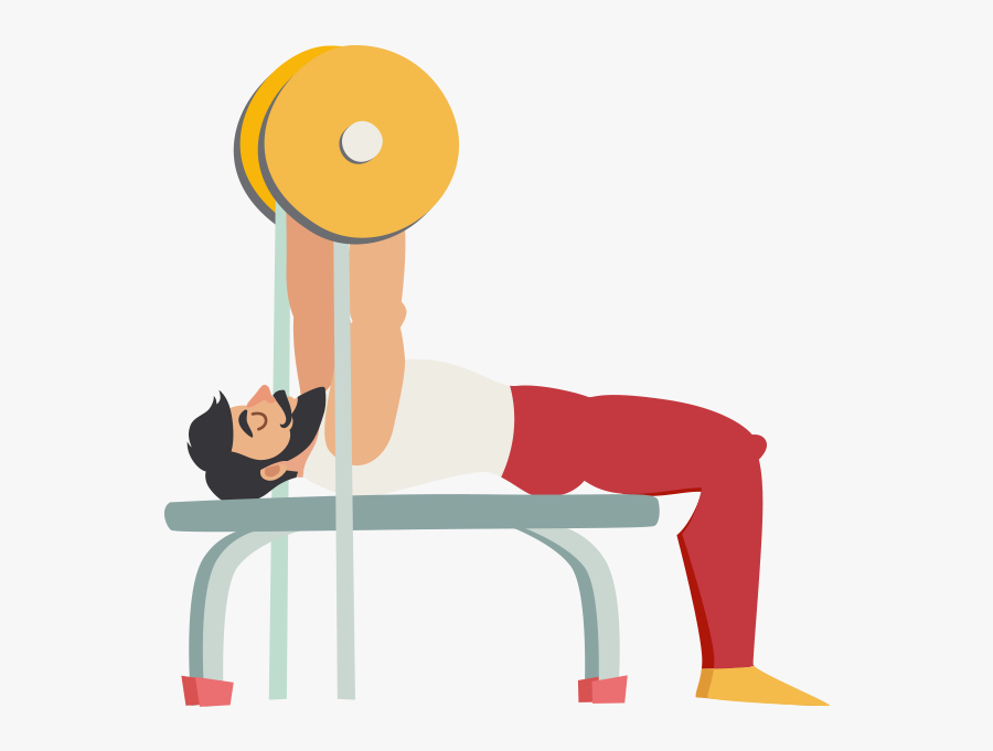 Bench Press Clip Art, Transparent Clipart