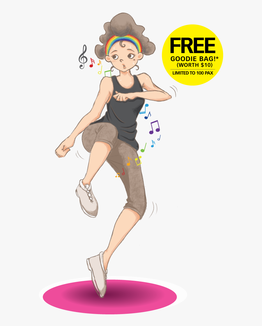Live Workout Party With Jr Fitness - Cartoon, Transparent Clipart