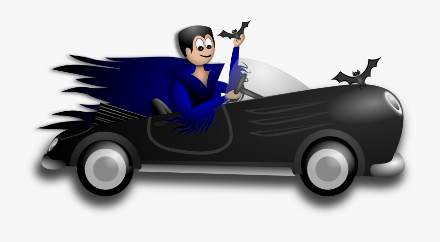 Tricks And Treats - Dracula In A Car, Transparent Clipart
