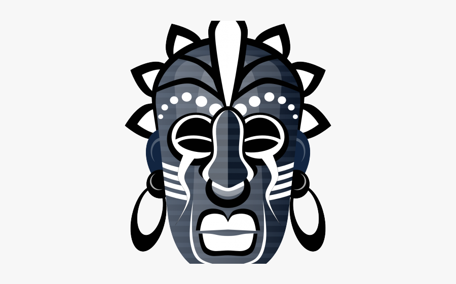 African Tribal Mask Clipart, Transparent Clipart