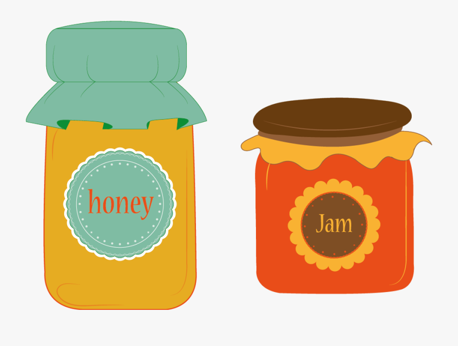 Marmalade Varenye Fruit Preserves Bottle Honey - Honey In Bottle Clipart, Transparent Clipart