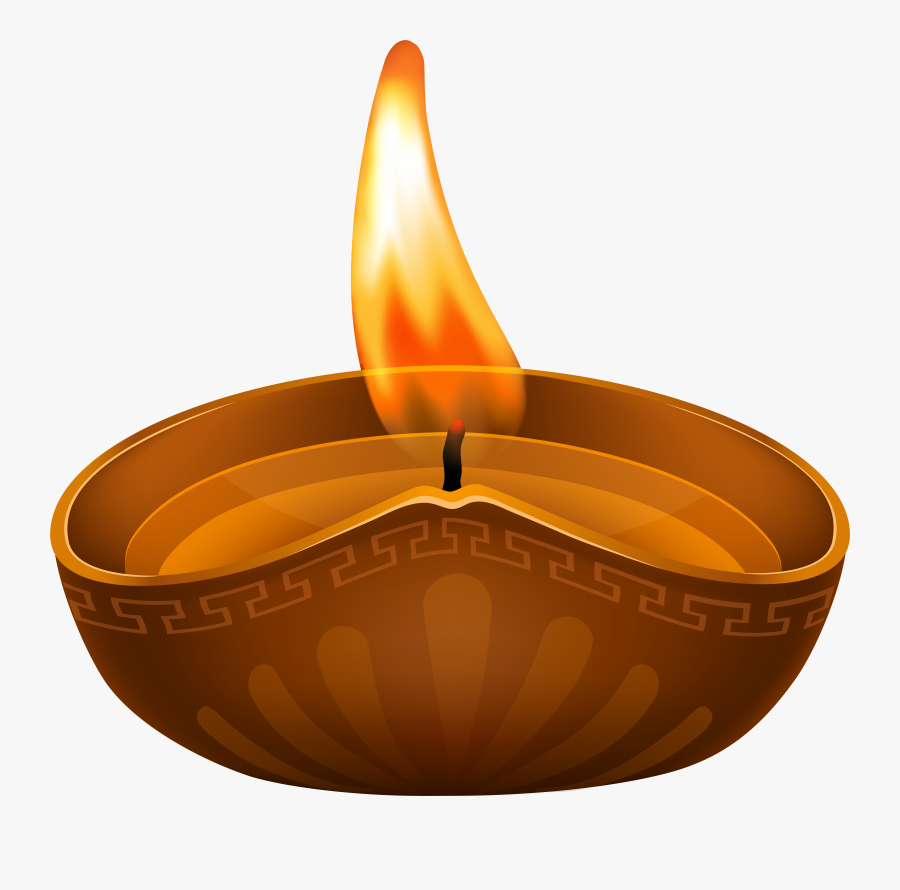 Diwali Candle Png Transparent Clip Art Image, Transparent Clipart