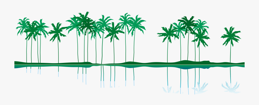 Summer Coconut Island Tree Illustration Euclidean Vector - Summer Illustration Png, Transparent Clipart